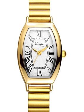 Anthropologie Gold Watch with White Dial